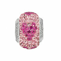 Lovelinks Bead Kristall, rosa/pink Herz