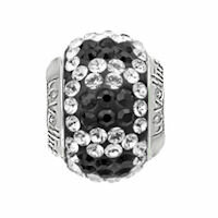 Lovelinks Bead Kristall, schwarz/weiss Ringe