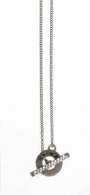 Lovelinks Y-Kette Knebelverschluss, schwarz rhodiniert/dünn, 45cm