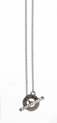 Lovelinks Y-Kette Knebelverschluss, schwarz rhodiniert/dünn, 45cm