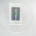 Seidenkette mit blauem Muranoglas-Set