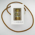 Seidenkette mit braunem Muranoglas-Set