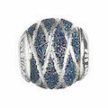 Lovelinks Metallics blau silber Muster