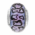 Lovelinks Muranoglas Violet Leopard, violett Karo