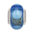 Muranoglas blau mit Punkten 