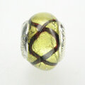 Muranoglas gold schwarz kariert 