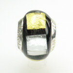 Muranoglas schwarz silber gold 