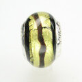 Muranoglas gold schwarz gestreift 