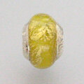 Muranoglas bernsteinfarbend goldpatiniert 