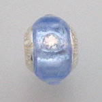 Muranoglas blau mit Zirkonia