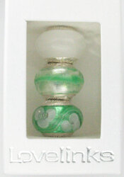 Muranoglas 3er Set grün 
