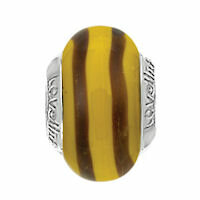 Lovelinks Muranoglas ocker geringelt