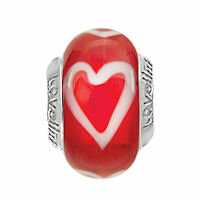 Lovelinks Muranoglas rot mit Herzen