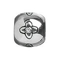 Silber mit Blüte und Zirkonia 