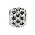 Zirkonia pavé silber schwarz 