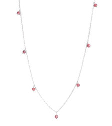 Muja Juma Collier mit kleinen Granat-Perlen, silber