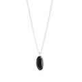 Muja Juma Kette Onyx oval, silber