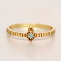 Muja Juma Ring Amazonit Ethno, 925 Silber vergoldet