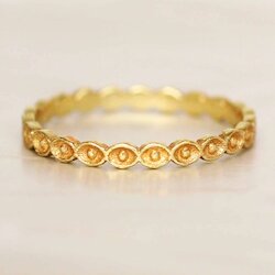 Muja Juma Ring oval gemustert, 925 Silber vergoldet