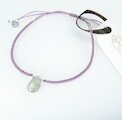 Muja Juma Makramee-Armband rosé, Labradorit, Silber