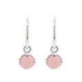 Muja Juma Ohrringe Pink Opal, rund, Silber