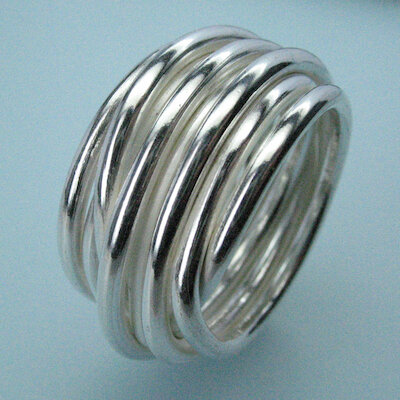 Mystic Maya Silber-Ring Wire, gewickelt