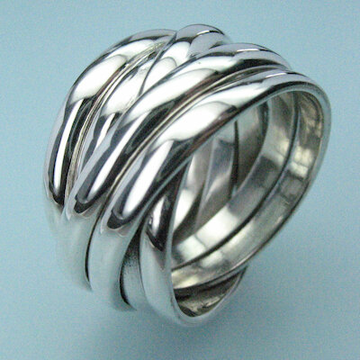 Mystic Maya Ring Duo-Wicklung, Silber