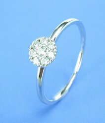 Diamant-Ring w/si 0,17ct, 585 Weißgold