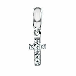 Petite Anhänger Kreuz, Zirkonia pavé