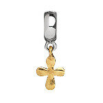Silber mit vergoldetem Kreuz-Anhänger,