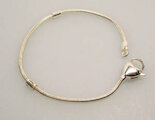 Silberarmband Herzverschluß,