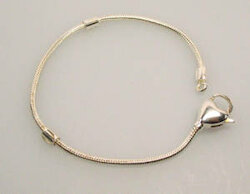 Silberarmband Herzverschluß, 