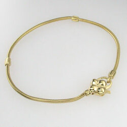Vergoldetes Silberarmband mit Blumenverschluss, 
