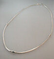 Silberkette mit Karabiner, 42cm,