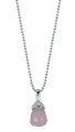 Petite Schmuck Kette sy. Rosenquarz, 50cm