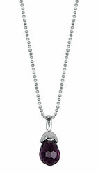 Petite Schmuck Kette sy. Amethyst, 50cm