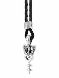 Petite Kette Stoffband mit Schlüssel