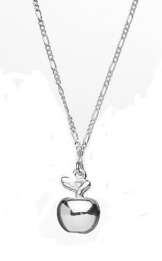 Collierkette Apfel, silber, Länge 75cm