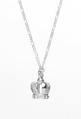 Collierkette Krone silber mit Zirkonia, 75cm