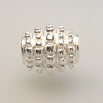 Oval mit Kugelmuster silber, 