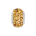 Bead Kristall pavé goldfarbend 