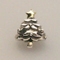 Weihnachtsbaum Silber mit goldenem Stern, 