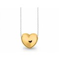 Quinn Kette Herz Swinger, bicolor silber/gelbgold