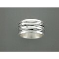 Quinn Ring Stripes, Silber mit Diamanten