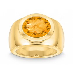 Quinn Ring Colors, Citrin, 585/14kt Gold, breit