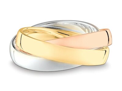 Quinn Ring tricolor, 585/14kt Gold