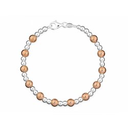 Quinn Kugelarmband bicolor, silber/roségold