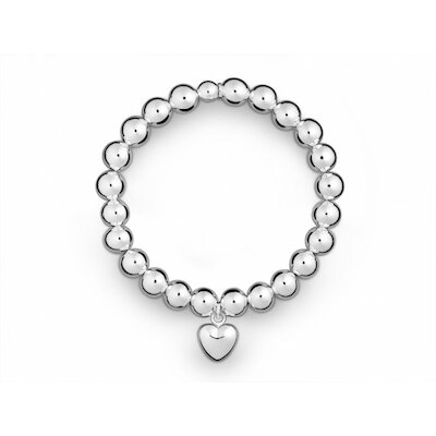 Quinn Kugelarmband mit Herz, silber