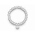 Quinn Kugelarmband mit Herz, silber