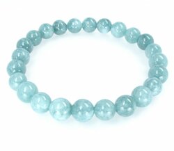 Elastisches Armband Jade, aqua